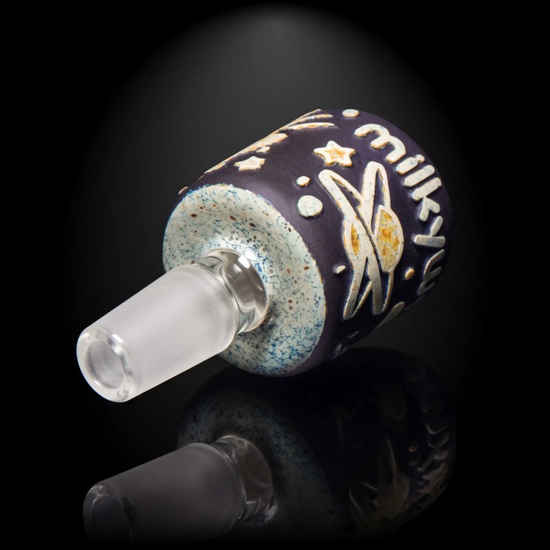 Space Odyssey Blue and Silver Frit Bowl - Image 4