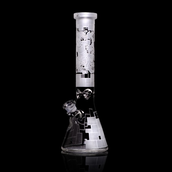 MK-007_B Maya Fort 15" Clear Beaker Bong