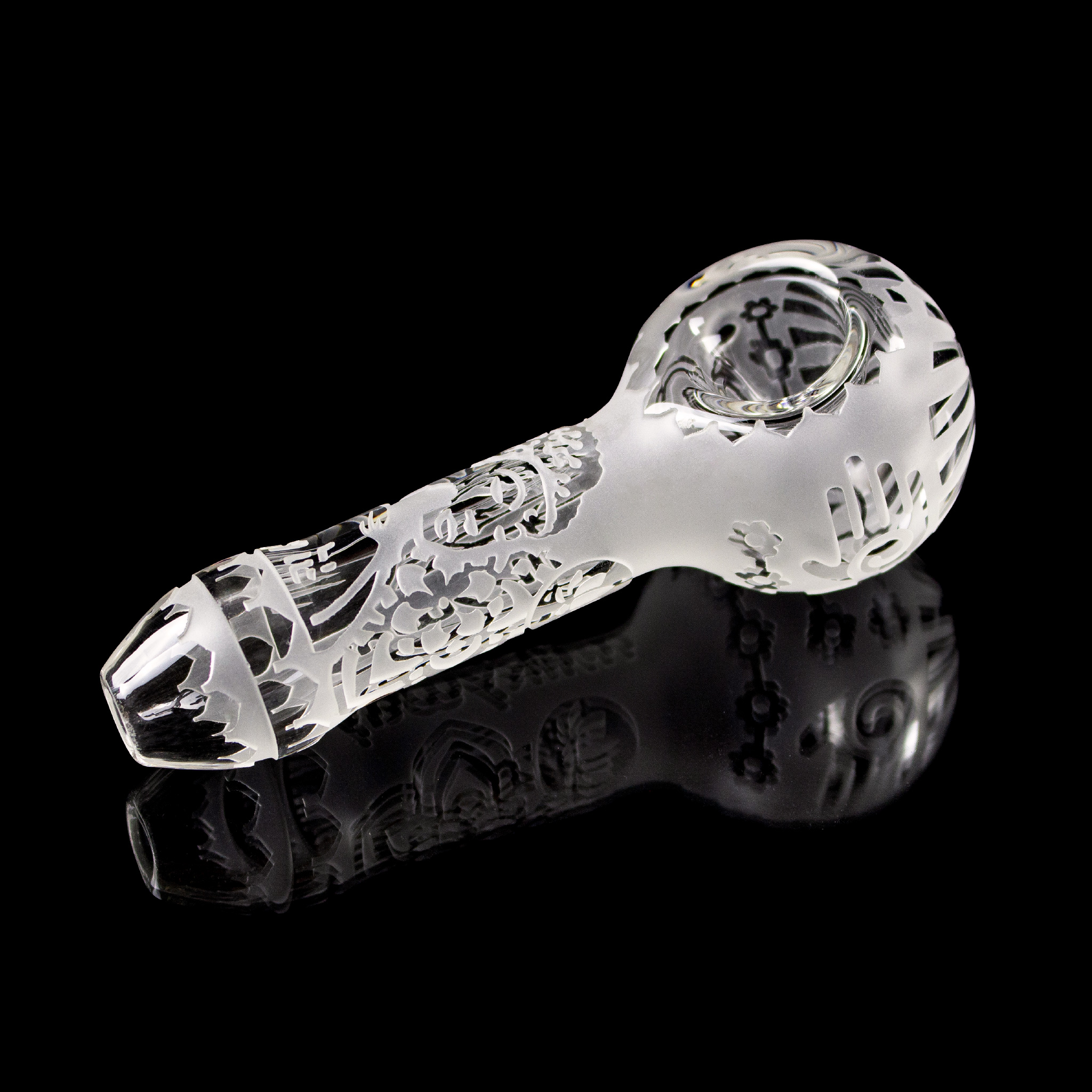 MK-043_A Buddha Clear Hand Pipe