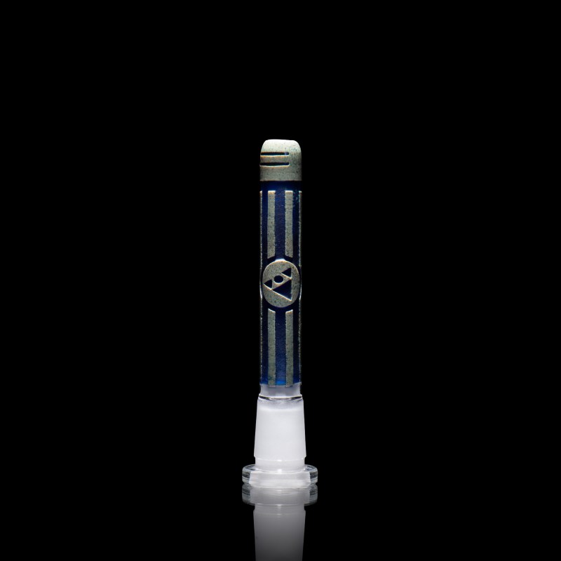 Universe Technicolor 4.75" Silver and Dark Blue Frit Downstem