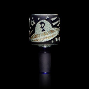 Space Odyssey Blue and Silver Frit Bowl