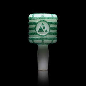 Universe White and Green Frit Bowl