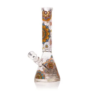 Mandala Myriad 14" Clear Beaker Bong