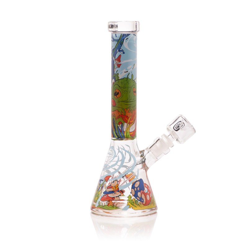Psychedelic Forest 10" Clear Mini Beaker Bong - Image 2