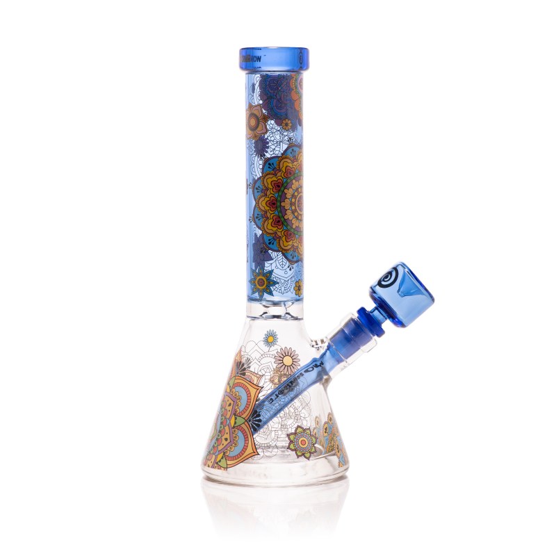 Mandala Myriad 10" Light Blue Mini Beaker Bong - Image 6