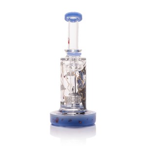 Raging Ronin 8" Blue Dab Rig - Jade Blue