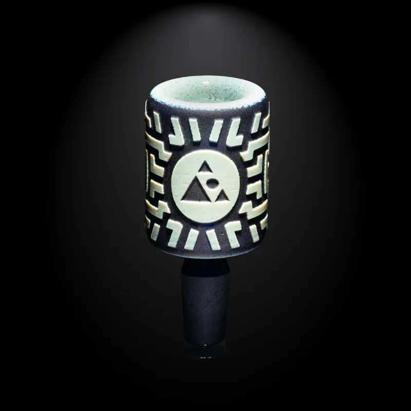 Telekinetic Dark Blue and Silver Frit Bowl - Image 5