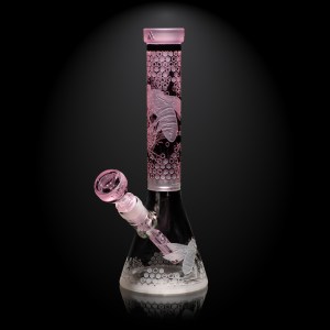 Mini Apiary 11" Pink Beaker Bong