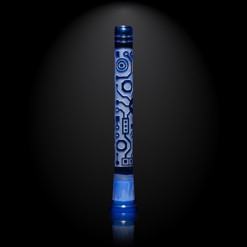 Circuitboard 6" Light Blue Downstem