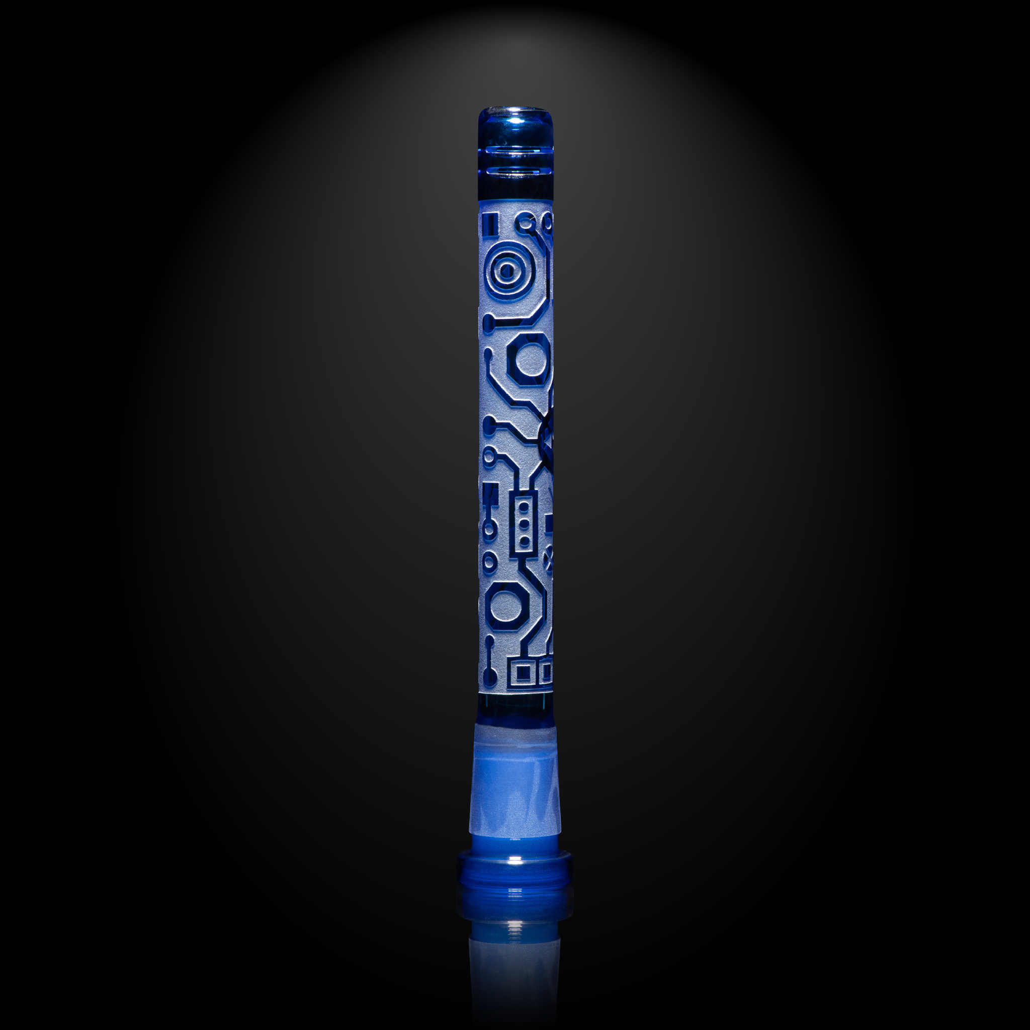 Circuitboard 6" Light Blue Downstem