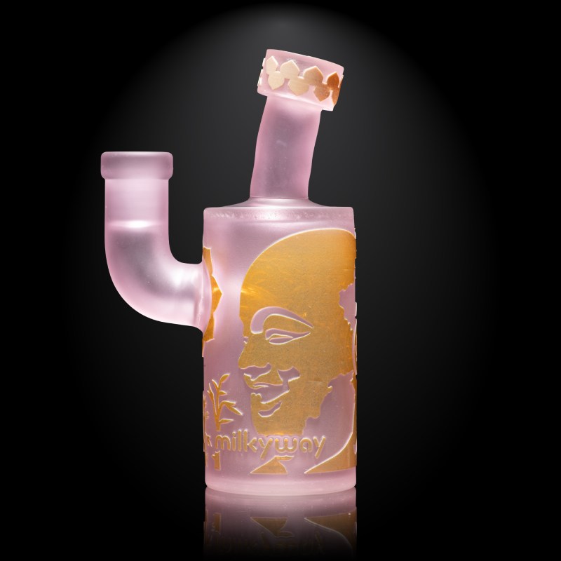 Peace and Joy 6" Pink and Silver Frit Rig