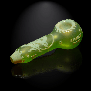 Cadet Toni 4.5” Slime & Silver Frit Handpipe