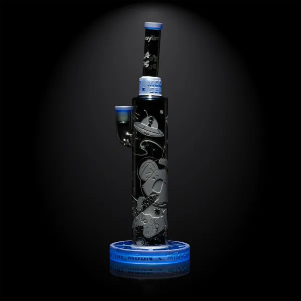 Moon Sesh 12” Smoke & Light Blue Rig