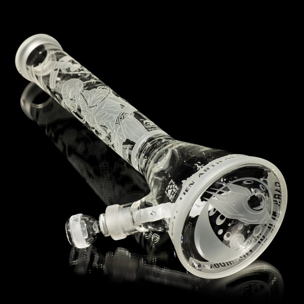 Alien Artifacts clear beaker bong-space odyssey-Milkyway