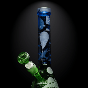 MK-1700-2_I Roswell 1947 light blue/green beaker bong-space odyssey-Milkyway