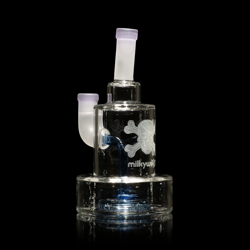 Skull and Crossbones-purple/light blue dab rigs-milkywayx