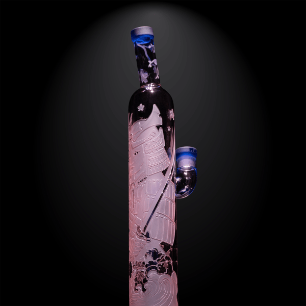 Femme Samurai pink/light blue dab rig-edo toyko-milkyway