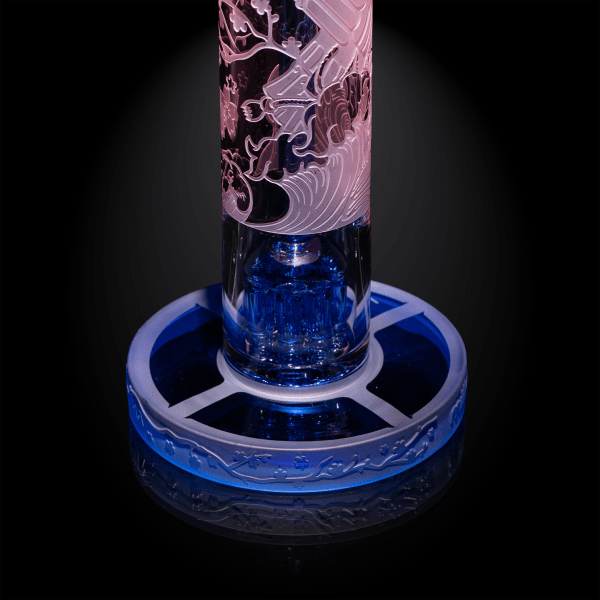 Femme Samurai pink/light blue dab rig-edo toyko-milkyway