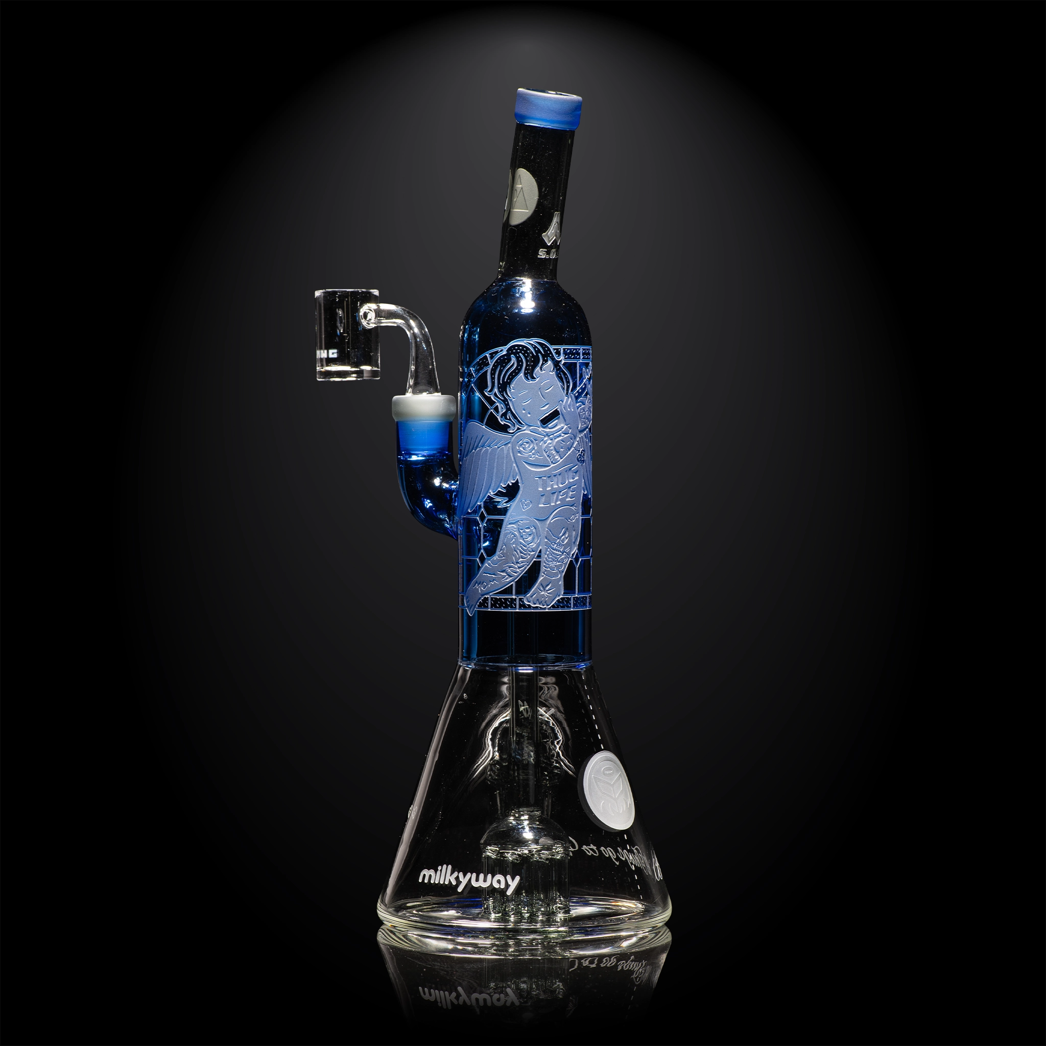 Thug Life-Light Blue/Smoke-Dab Rig-Renaissance-Milkyway