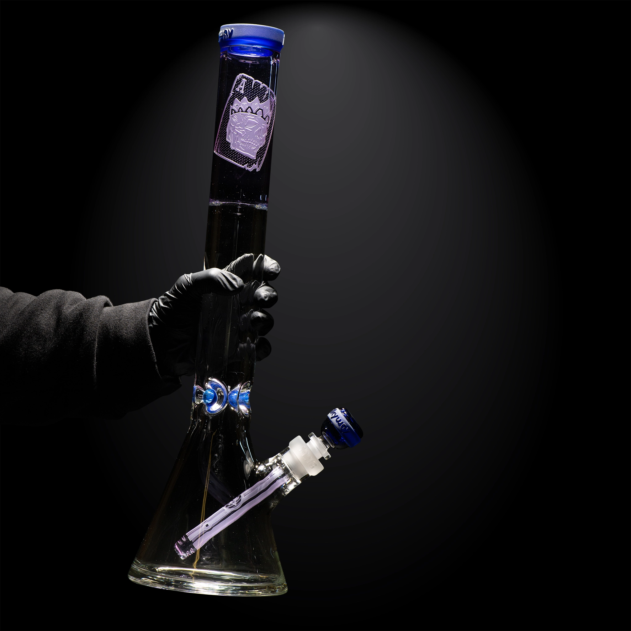 MK-1604-2_K Cursed Saint Card-Purple/Dark Blue-Beaker Bong-skullduggery-Milkyway