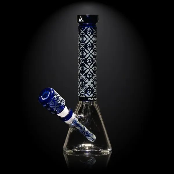 Elemental 11" Beaker Bong - Blue