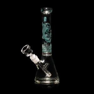 Koi Carp 10" Beaker Bong - Teal