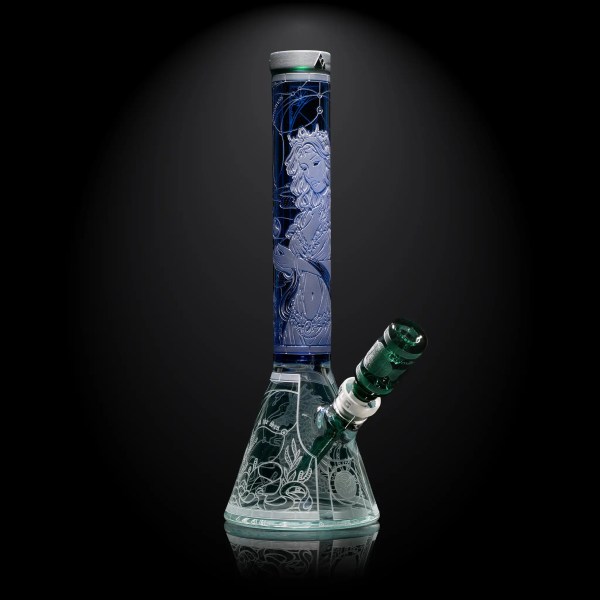Mistress of the Sea 16" Beaker Bong - Blue